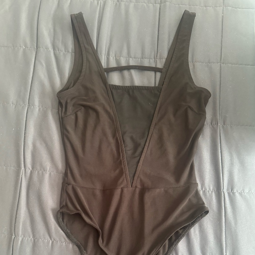 Black Mesh Sleeveless Bodysuit